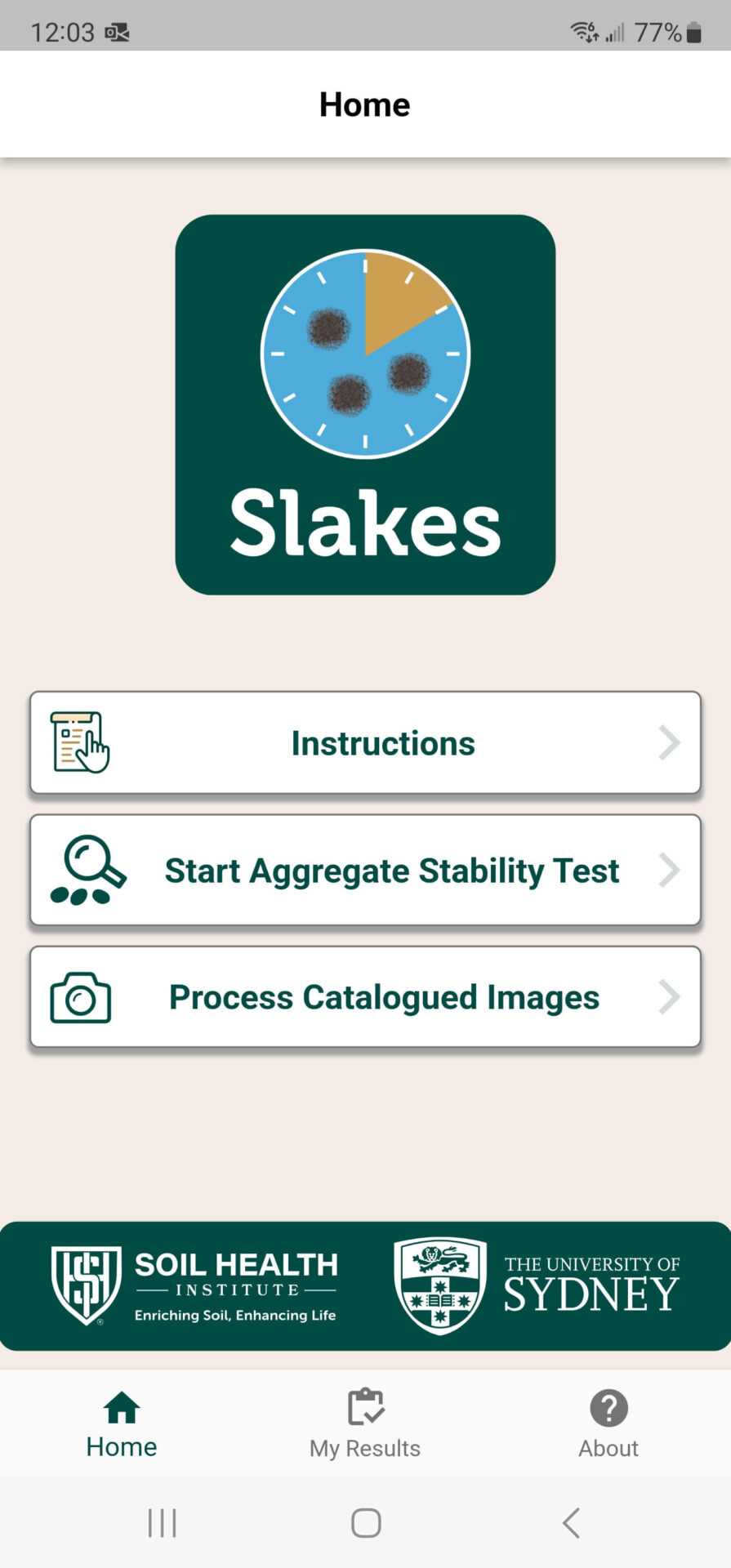 Slakes Homepage Screenshot